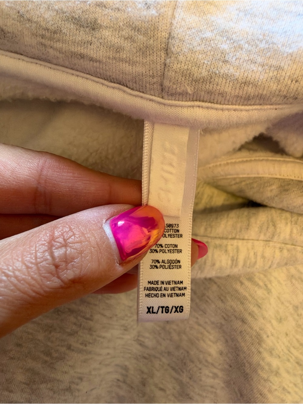 SKIMS Light Heather Gray Zip Hoodie - Picture 7 of 7